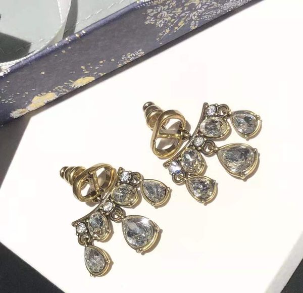 

eye rhinestone 925 silver needle tassel earrings jewelry high version earrings