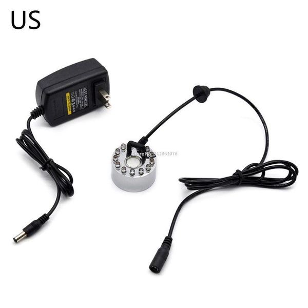 

humidifiers ultrasonic mist maker generator fogger nebulizer water fountain pond 12 led atomizer air humidifier us/uk/eu/au plug