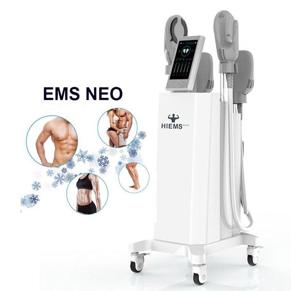 Salão emslim neo 4 alças máquina moldando ems estimulador muscular eletromagnético gordura gordura hiemt equipamento de beleza logotipo livre