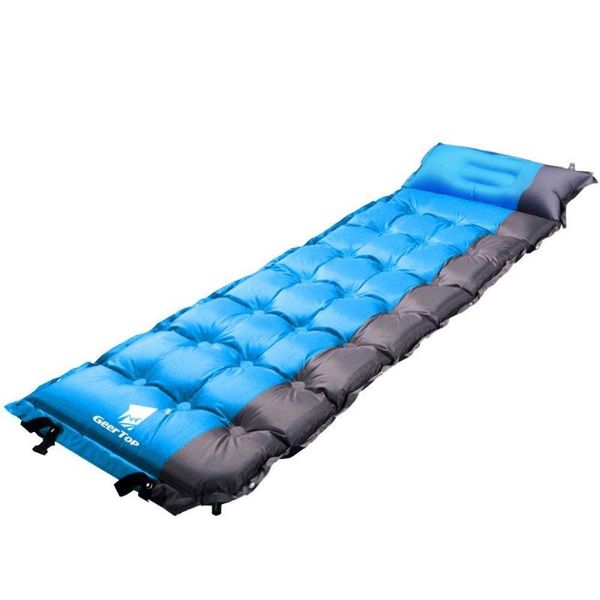 

outdoor pads geerself inflatable air mattress splicable waterproof camping mat sleeping pad portable bed with pillow backpack