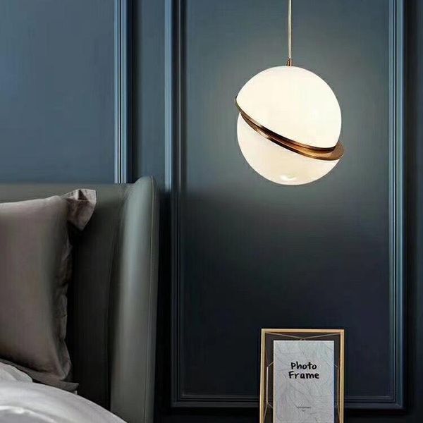 

pendant lamps minimalist and simple modern moonlight dislocation ball chandelier moon restaurant bar front desk bedroom bedside