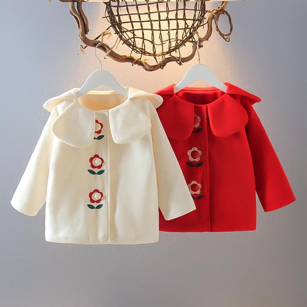 

jackets melario toddler girls christmas outerwear kids fashion winter clothes baby girl princess coats children's flower button clothin, Blue;gray