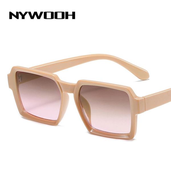 

sunglasses nywooh small square women brand designer vintage sun glasses gradient pink brown sunglass for ladies, White;black
