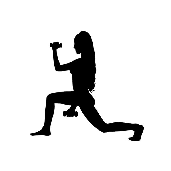 

13.2*12.8cm fitness decor car styling sticker silhouette vinyl