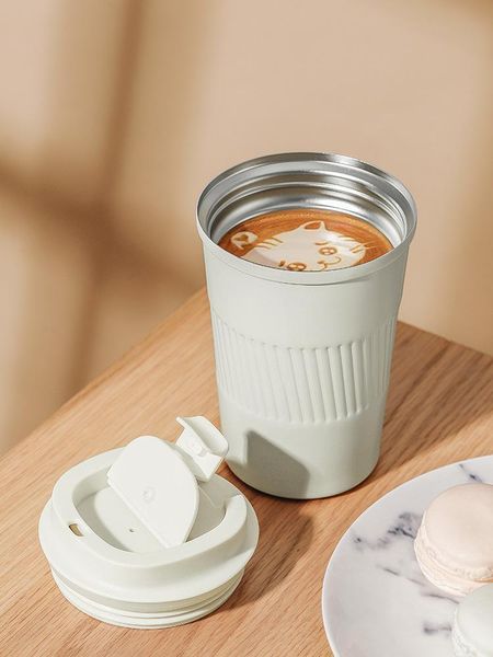 

european 304 stainless steel insulation coffee cup simple home office water travel portable exquisite accompanying bottles