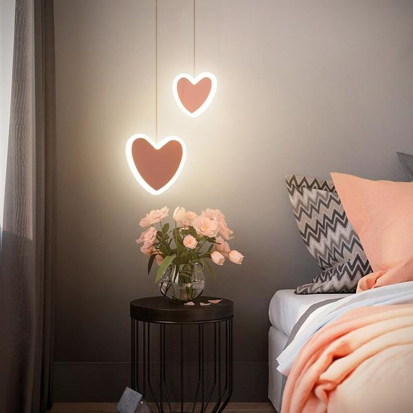 

pendant lamps nordic bedside chandelier modern minimalist girl room light warm bedroom 2021