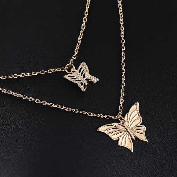 

pendant necklaces butterfly necklace stainless steel goth fashion jewelry men women punk commemorate, Silver