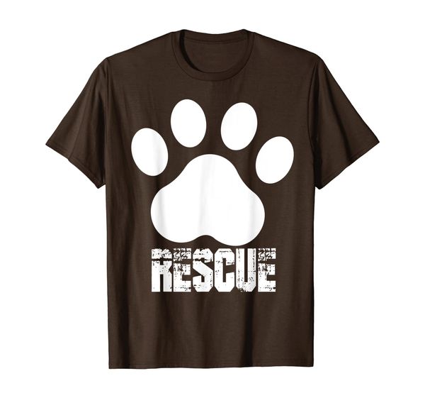 

cute adorable dog lover pet tees - dog paw rescue t-shirt, White;black
