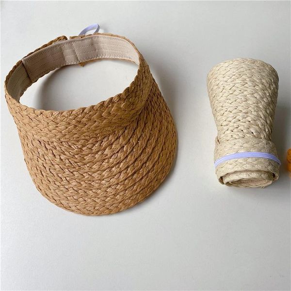 

wide brim hats short adjustable outdoor shading empty hat spring summer collapsible women straw beach cap, Blue;gray