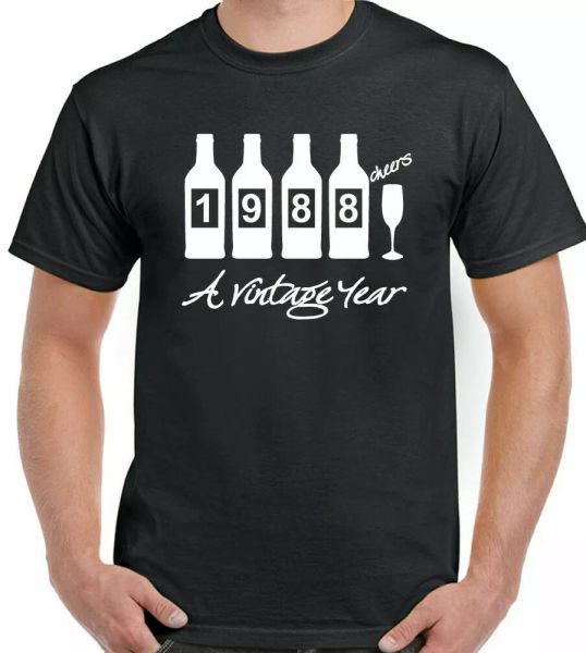 

bottles 1988 mens funny 33rd birthday 33 years old gift, White;black