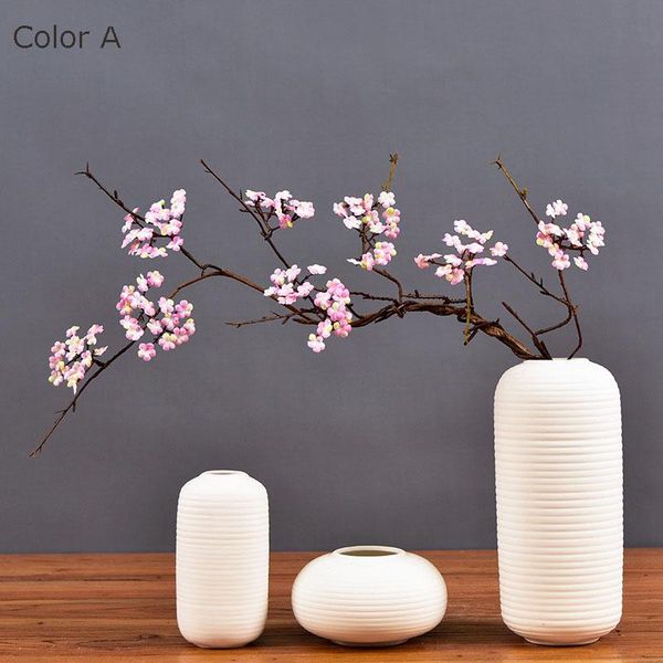 

cherry blossoms tree branch artificial silk flowers sakura rattan kudo for fall home decoration table decor fake flower decorative & wreaths
