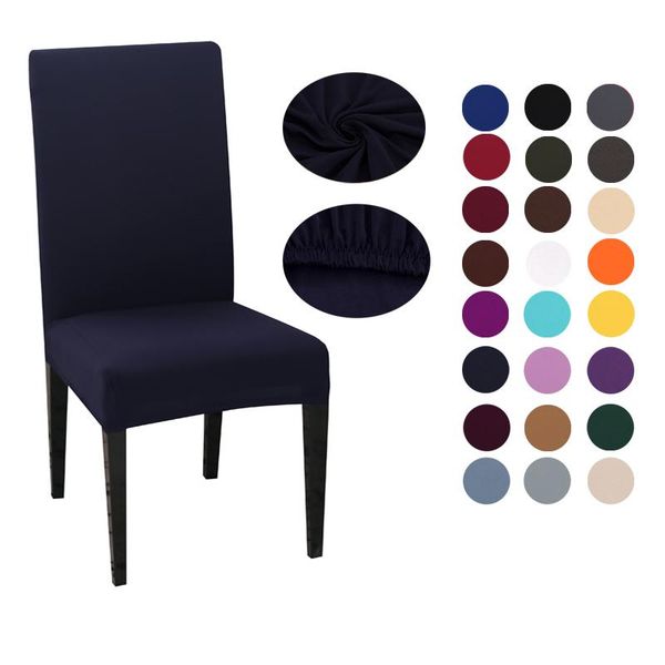 

chair covers 1/2/4pcs spandex cover stretch solid color dining slipcovers for kitchen restaurant wedding banquet el