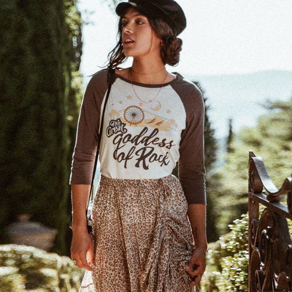 

women's t-shirt women's tees for women 2022 of rock gpsy tee o-neck maisie the muse summer casual boho, White