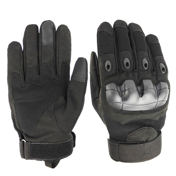

sports gloves touch screen tactical hiking army paintball shooting combat rubber hard knuckle full finger sport, Black