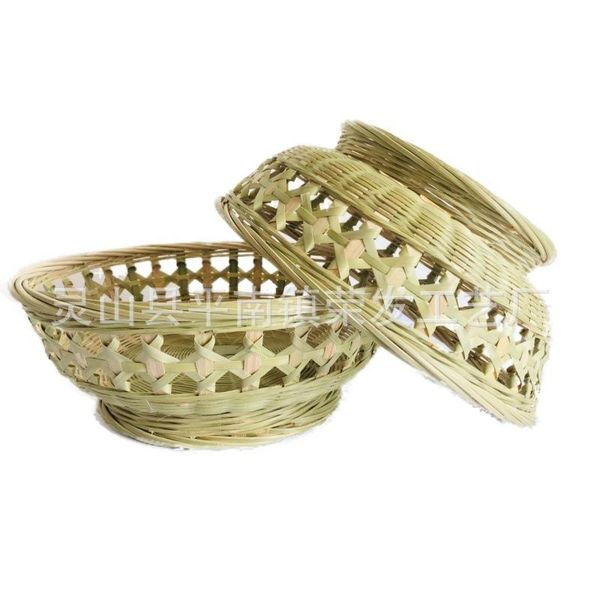 

party favor bamboo products weaving basket fruit storage steamed bread