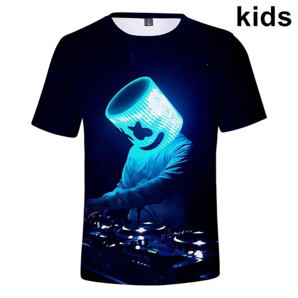 

men's t-shirts 3 to 13 kids t shirt candy band dj 3d printed t-shirt boys girls fashion hip hop tshirt shirts children clothes, White;black