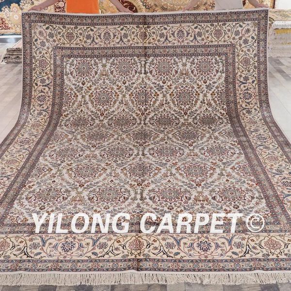 

carpets yilong 9'x12' oriental rug design antique hand knotted turkish silk carpet (zw014m9x12)