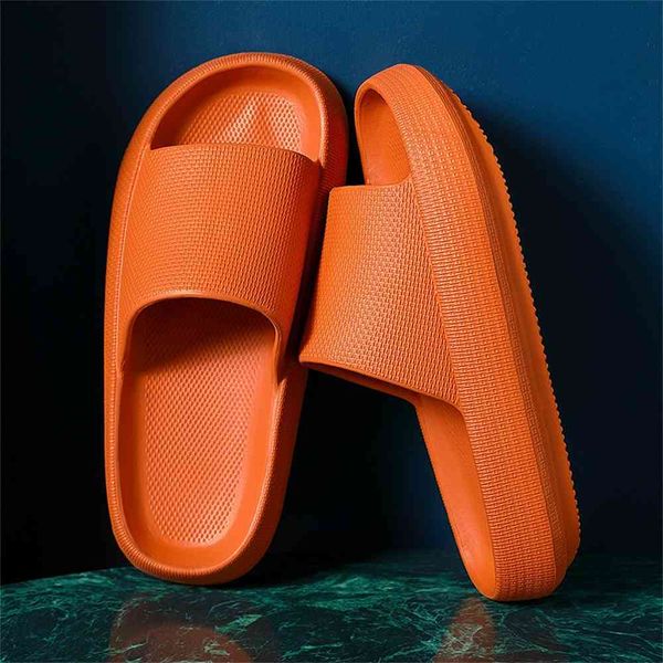 

wholesale outdoor cosy soft slippers men women simple solid color beach thick sole bathroom anti-slip slides summer heels sandals, Black