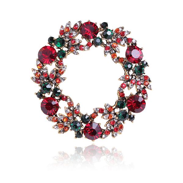 

factory alloy accessories wreath independent packaging christmas series brooch christmas