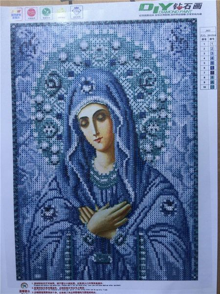 

5d crystal round diamond painting diy embroidery home decor mosaic religious character gift 2021