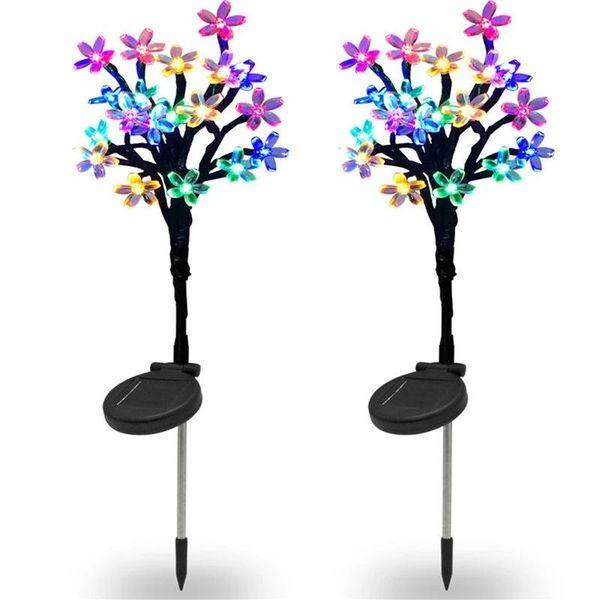 

solar lamps 20 led outdoor garland lights powered peach flower fairy string waterproof christmas garden decoration