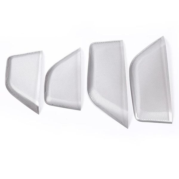 

pcs/set silver car door audio speaker tweeter net frame cover trim interior decoration for levante 2021-2021 fishing accessories