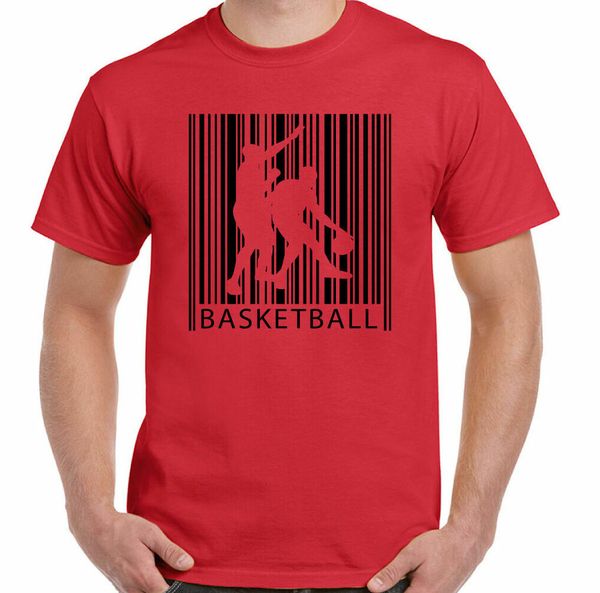 

basketball t-shirt barcode mens funny player court ball mesh top, White;black