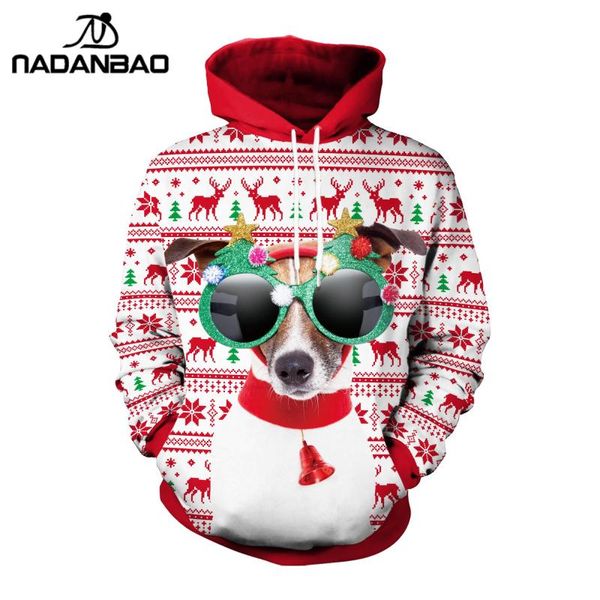 

women's hoodies & sweatshirts nadanbao classic stripe print christmas santa claus pattern cartoon fashion winter clothes plus size, Black