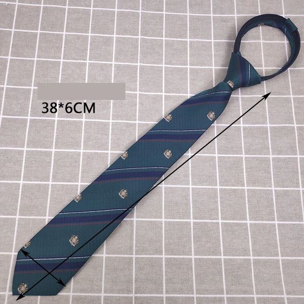 

u6e jk cravat lazy neck ties tie green zipper zipperbasic uniform dk stripe suit deep sea green, Blue;purple