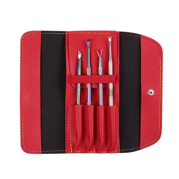 

nail art kits 4pcs double headed cuticle pusher remover pedicure professional care tool set stick accessories