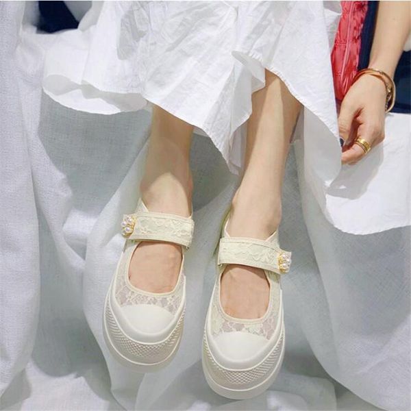 

dress shoes 2021 fashion fairy wind lace mesh increased thick sole female summer party sandals, Black