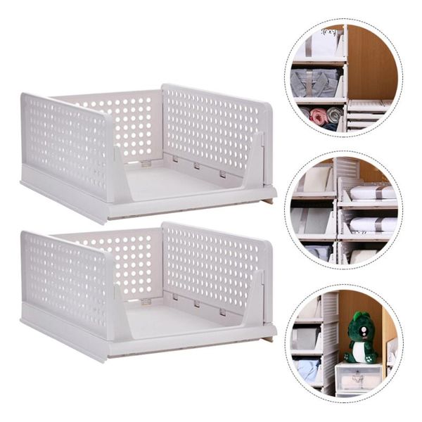 

hangers & racks 2pcs storage rack stackable clothes drawer style shelf