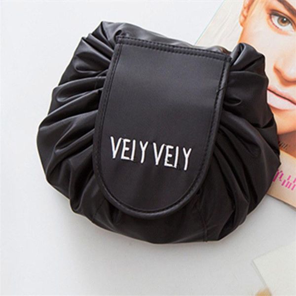 

lazy make-up bag portable travel south korea large-capacity draw rope shrink makeup storage bags