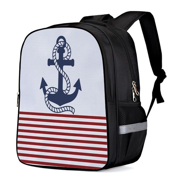 

backpack anchor stripe toddler boy girl elementary school kindergarten