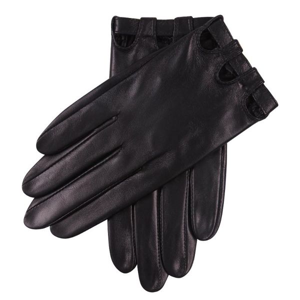 

fingerless gloves genuien leather woman spring autumn thin style unlined driving fashion touchscreen sheepskin female l17047-9, Blue;gray