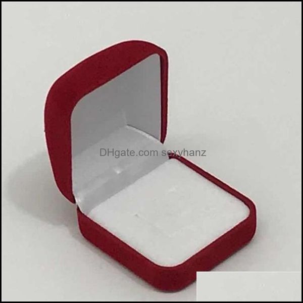 Caixas de jóias Pacote de embalagem Exibição de atacado 6pcs caixa vermelha azul preto bloqueado Organizador de pacote de armazenamento 5*5,8*3,5cm 917 Q2 Deli Drop Deli