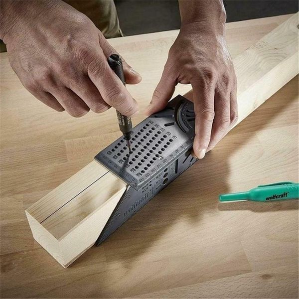 

professional hand tool sets plastic wood working ruler 3d mitre angle measuring square size measure with gauge tools woodworking