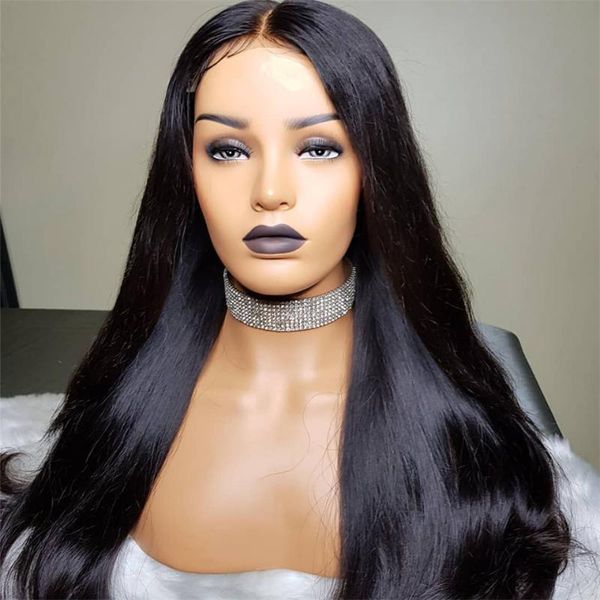 

synthetic wigs zoyel long straight black wig lace front for women natural part heat resistant fiber daily wear cosplay