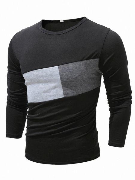 

men color block tee x95p#, White;black