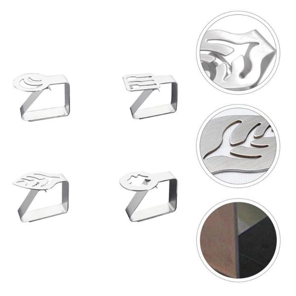

clothing & wardrobe storage 4pcs durable tablecloth clamps stainless steel table cover fixing clips for home