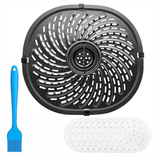 

baking & pastry tools air fryer replacement parts, 7qt tray non-stick coating accessories for power xl gowise and more