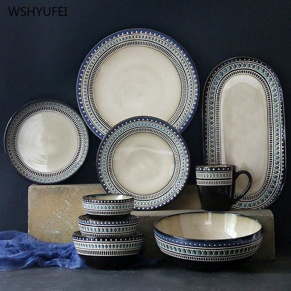 

dishes & plates direct marketing creative exotic diamond-shaped plaid tableware personality ceramic deep dish home steak salad fruit plate