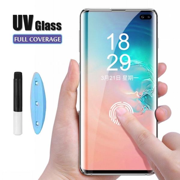 Klebeglas für S20 Ultra S10 5G Plus S9 S8 Displayschutzfolie Galaxy Schutzhülle für Mobiltelefone