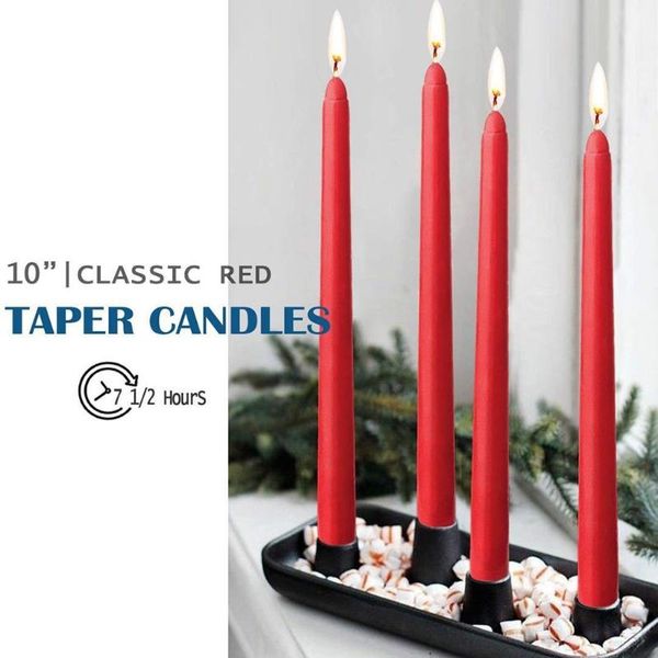 

taper candle 14 pack unscented hand-dipped tapered candles long burning perfect l5ye