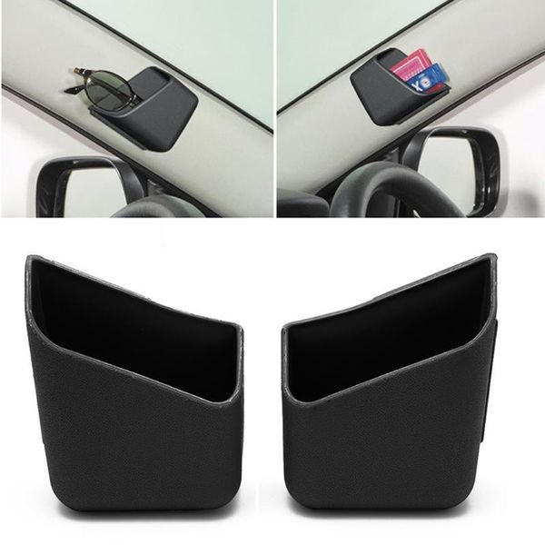 

car organizer accessories storage box auto gray holder rubber + double-sided adhesive tape