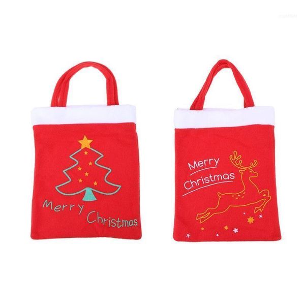 

christmas decorations pattern gift bag storage pouch xmas supplies red1