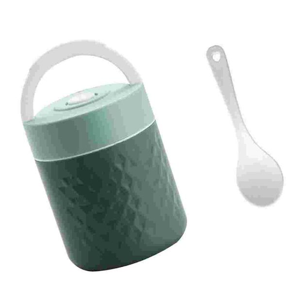 

dinnerware sets 1 set cereal cup with lid breakfast portable soup microwave (green)