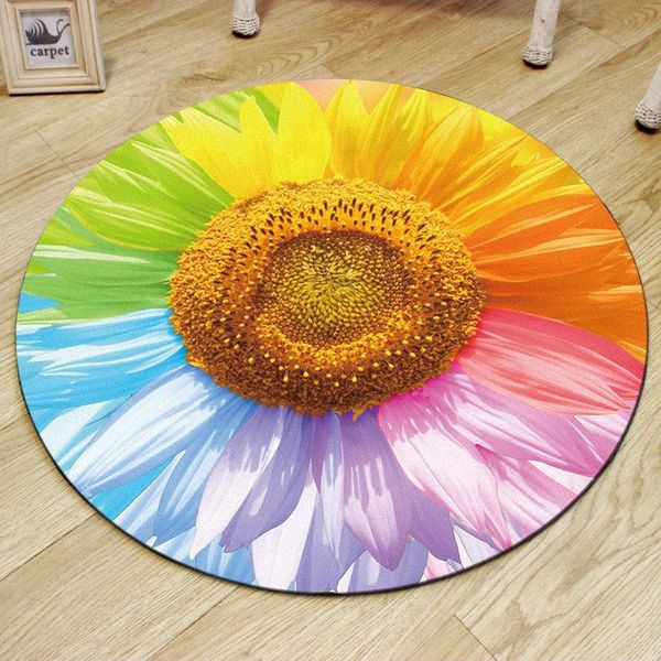 

carpets 3d printed rug for living room short plush round anti-slip floor mat high grade romance carpet soft rugs bedroom home decor
