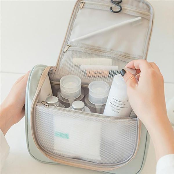 

storage boxes & bins outdoor multifunction travel cosmetic bag women toiletries organizer waterproof female portable make up cases with hook