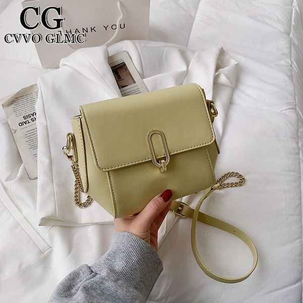 

evening bags cvvo glmc 2021 summer fashion chain bag casual small mini mobile wallet lady shoulder solid color pu messenger